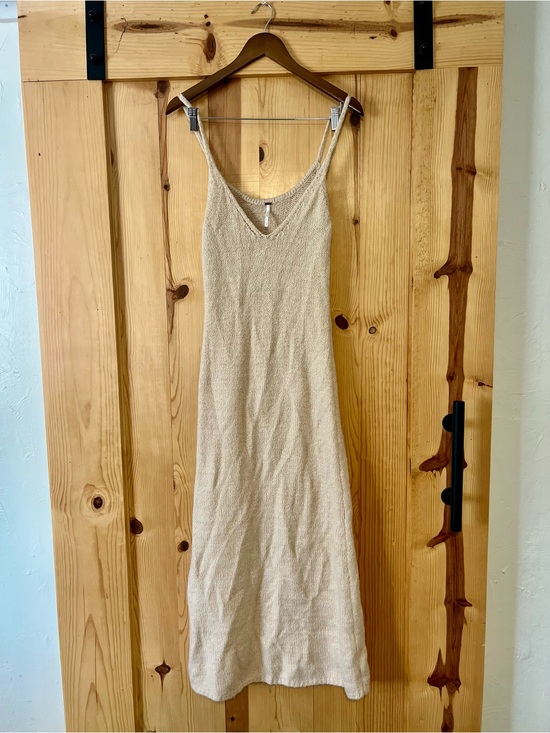 Free People Dresses & Skirts - Free People Neutral Beige Knit Maxi Slip Dress
